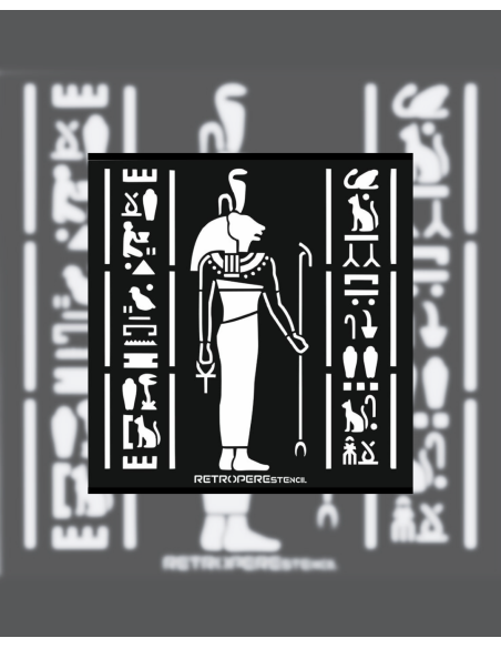 Dekoratif Duvar Baskısı Otantik Mısır Kadın Figür Desen 85*85