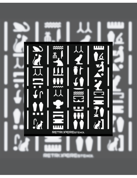 Dekoratif Duvar Baskısı Antik Mısır Figür Desen 85*85