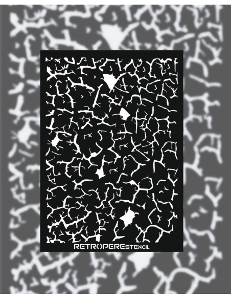 Dekoratif Duvar Baskısı Çatlak Kavis Desen 50*70