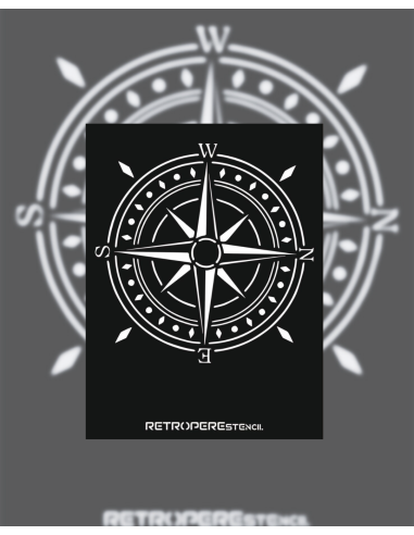 Dekoratif Duvar Baskısı Pusula Desen 50*70