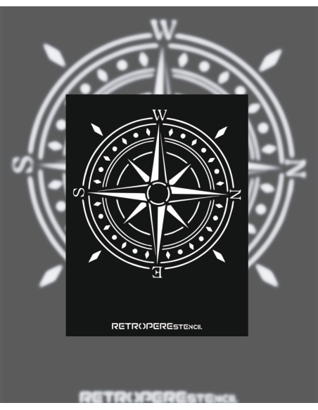 Dekoratif Duvar Baskısı Pusula Desen 50*70